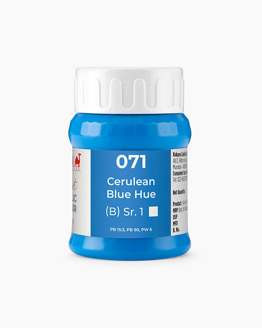 Camel Artist Acrylic Colours - Cerulean Blue Hue (071) 500 ml jar