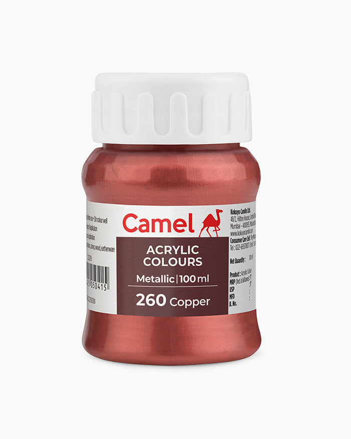 Camel Acrylic Colours - Metallic - 100 ml Bottle