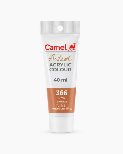 Camel Artist Acrylic Colours - Raw Sienna (366) 40 ml tube
