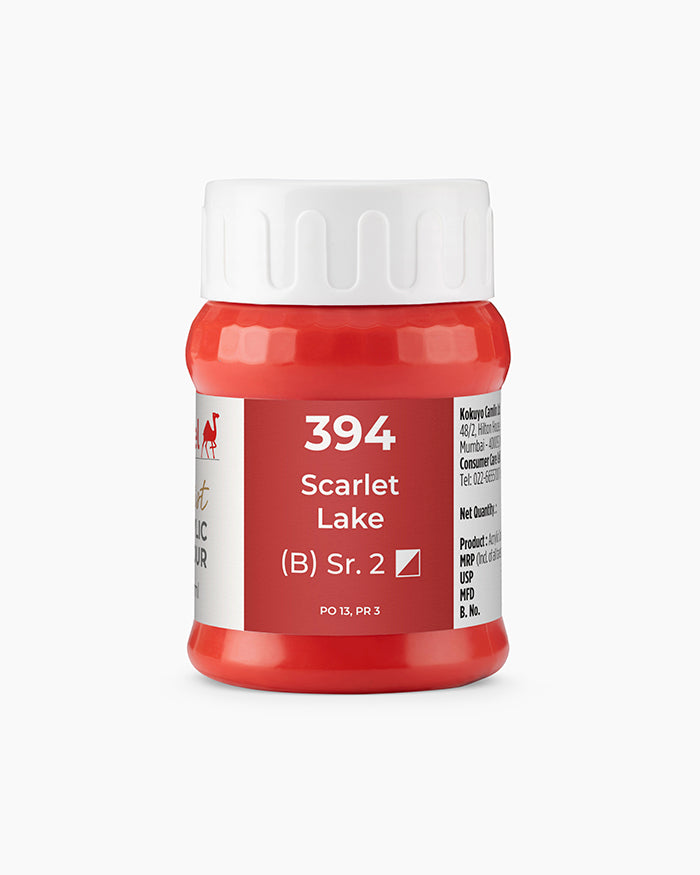 Camel Artist Acrylic Colours - Scarlet Lake (394) 500 ml jar