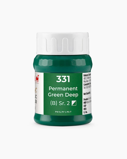 Camel Artist Acrylic Colours - Permanent Green Deep (331) 500 ml jar