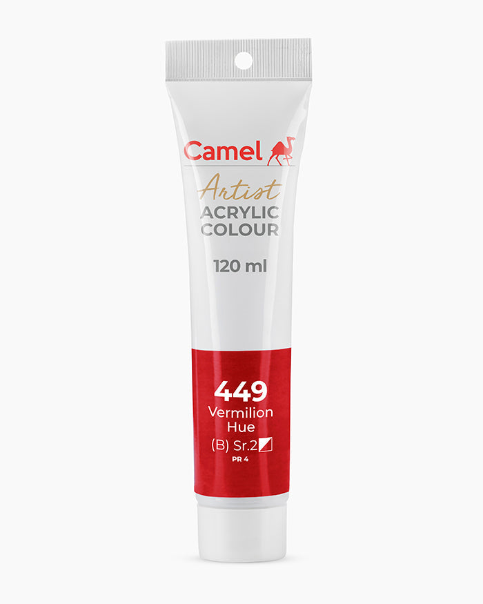 Camel Artist Acrylic Colours - Vermilion Hue (449) 120 ml tube