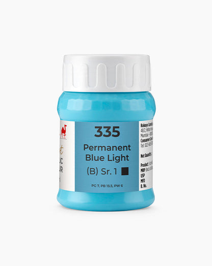 Camel Artist Acrylic Colours - Permanent Blue Light (335) 500 ml jar
