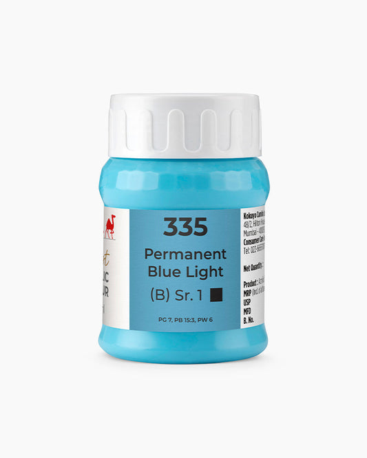 Camel Artist Acrylic Colours - Permanent Blue Light (335) 500 ml jar
