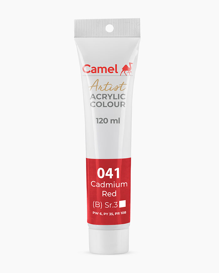Camel Artist Acrylic Colours - Cadmium Red (041) 120 ml tube
