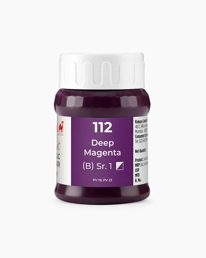 Camel Artist Acrylic Colours - Deep Magenta (112) 500 ml jar
