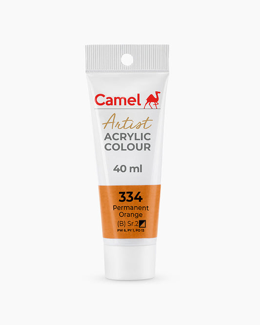 Camel Artist Acrylic Colours - Permanent Orange (334) 40 ml tube