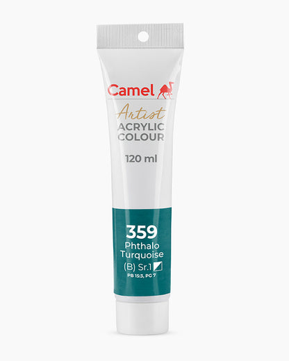 Camel Artist Acrylic Colours - Phthalo Turquoise (359) 120 ml tube