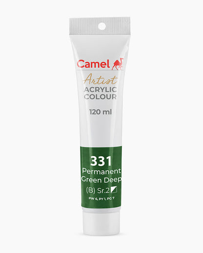 Camel Artist Acrylic Colours - Permanent Green Deep (331) 120 ml tube