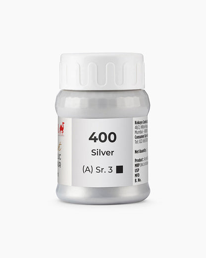 Camel Artist Acrylic Colours - Silver (400) 500 ml jar