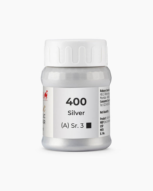 Camel Artist Acrylic Colours - Silver (400) 500 ml jar