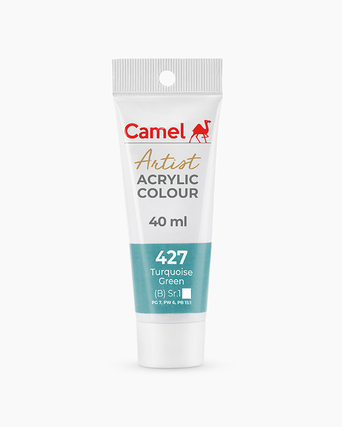 Camel Artist Acrylic Colours - Turquoise Green (427) 40 ml tube