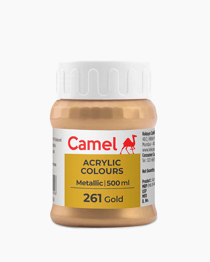 Camel Acrylic Colours - Metallic - 500 ml Bottle