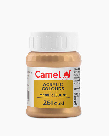 Camel Acrylic Colours - Metallic - 500 ml Bottle