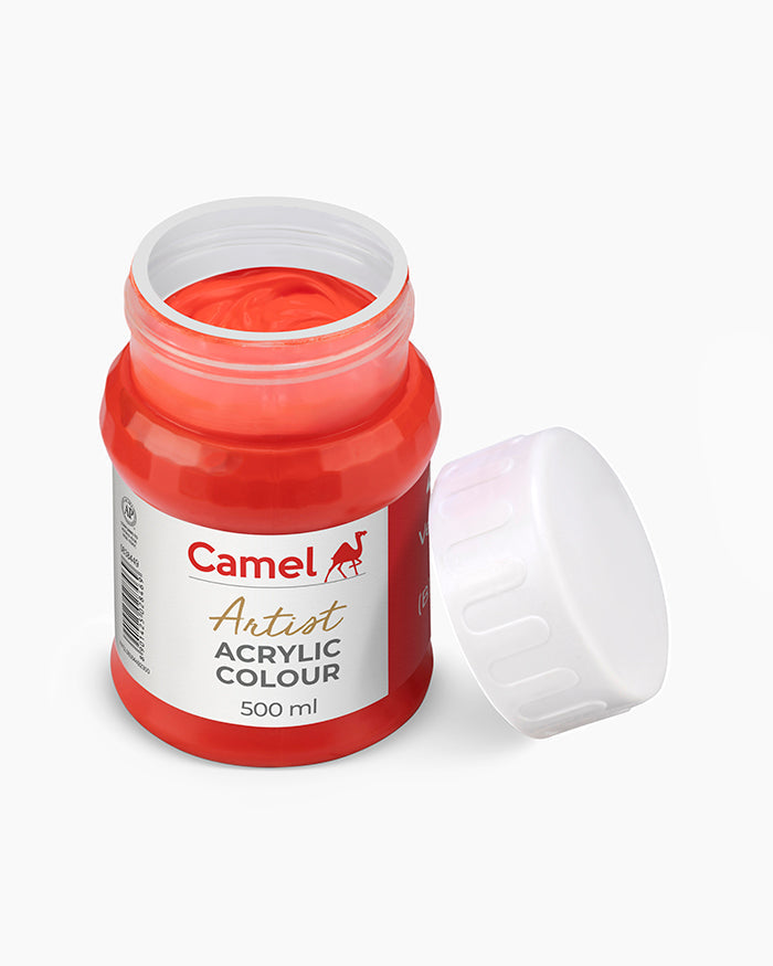 Camel Artist Acrylic Colours - Vermilion Hue (449) 500 ml jar