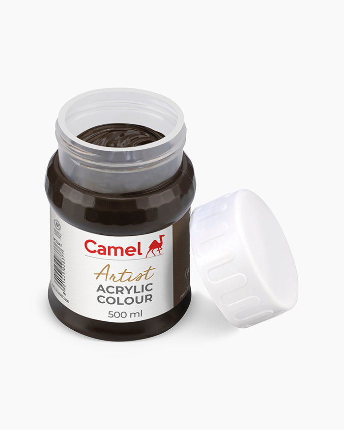 Camel Artist Acrylic Colours - Raw Umber (367) 500 ml jar
