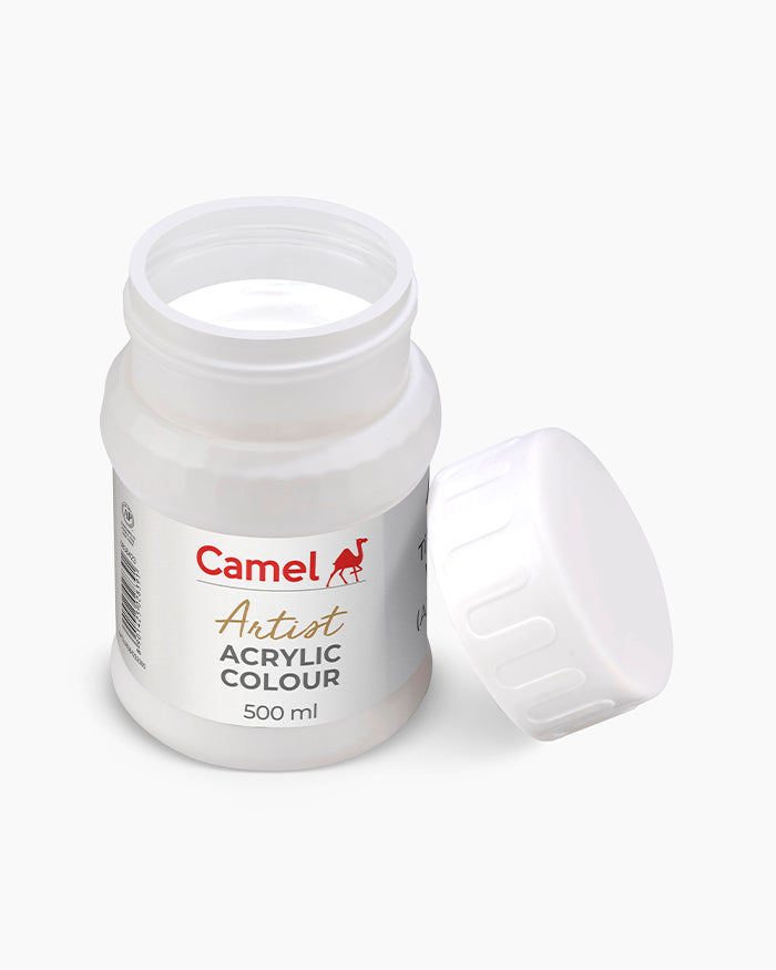 Camel Artist Acrylic Colours - Titanium White (423) 500 ml jar