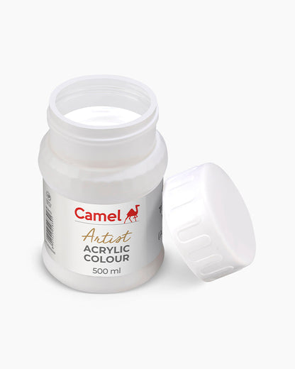 Camel Artist Acrylic Colours - Titanium White (423) 500 ml jar