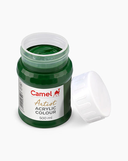 Camel Artist Acrylic Colours - Sap Green (391) 500 ml jar