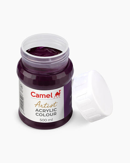 Camel Artist Acrylic Colours - Deep Magenta (112) 500 ml jar