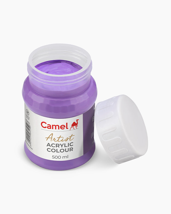 Camel Artist Acrylic Colours - Brilliant Purple (023) 500 ml jar