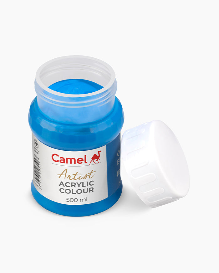 Camel Artist Acrylic Colours - Cerulean Blue Hue (071) 500 ml jar