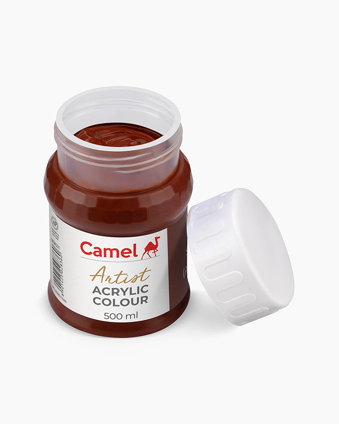 Camel Artist Acrylic Colours - Burnt Sienna (031) 500 ml jar