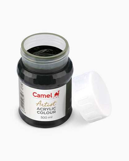 Camel Artist Acrylic Colours - Olive Green (281) 500 ml jar