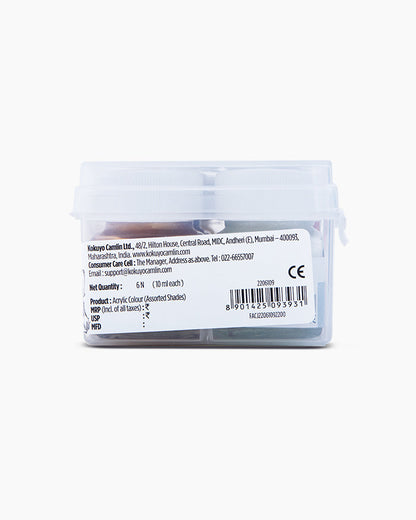Camel Acrylic Colours - 6 shades in 10 ml, Metallic Range