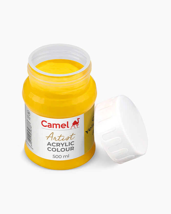 Camel Artist Acrylic Colours - Cadmium Yellow Medium (045) 500 ml jar