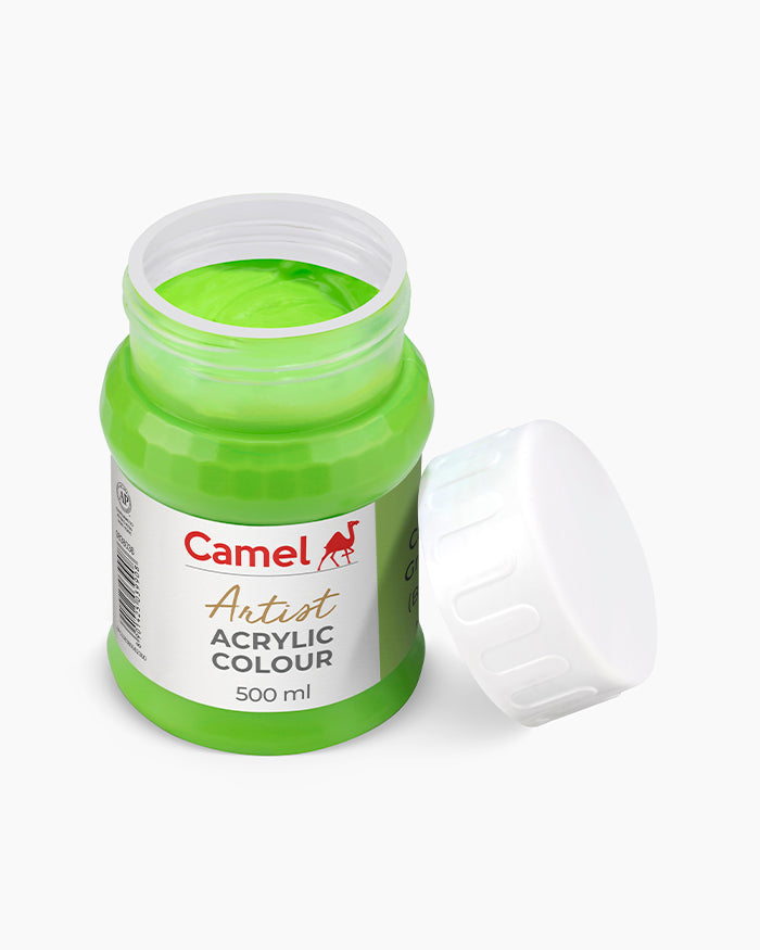 Camel Artist Acrylic Colours - Cadmium Green Pale (036) 500 ml jar