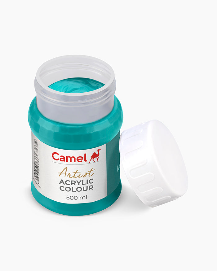 Camel Artist Acrylic Colours - Turquoise Green (427) 500 ml jar