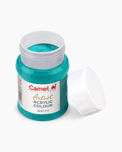 Camel Artist Acrylic Colours - Turquoise Green (427) 500 ml jar
