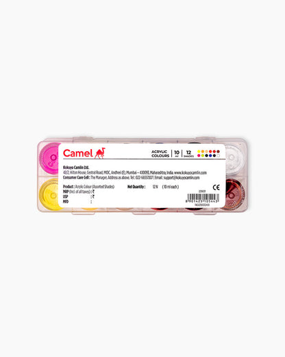 Camel Acrylic Colours - 12 shades in 10 ml