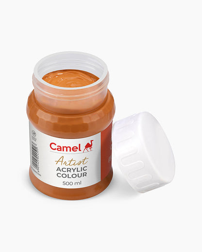 Camel Artist Acrylic Colours - Raw Sienna (366) 500 ml jar