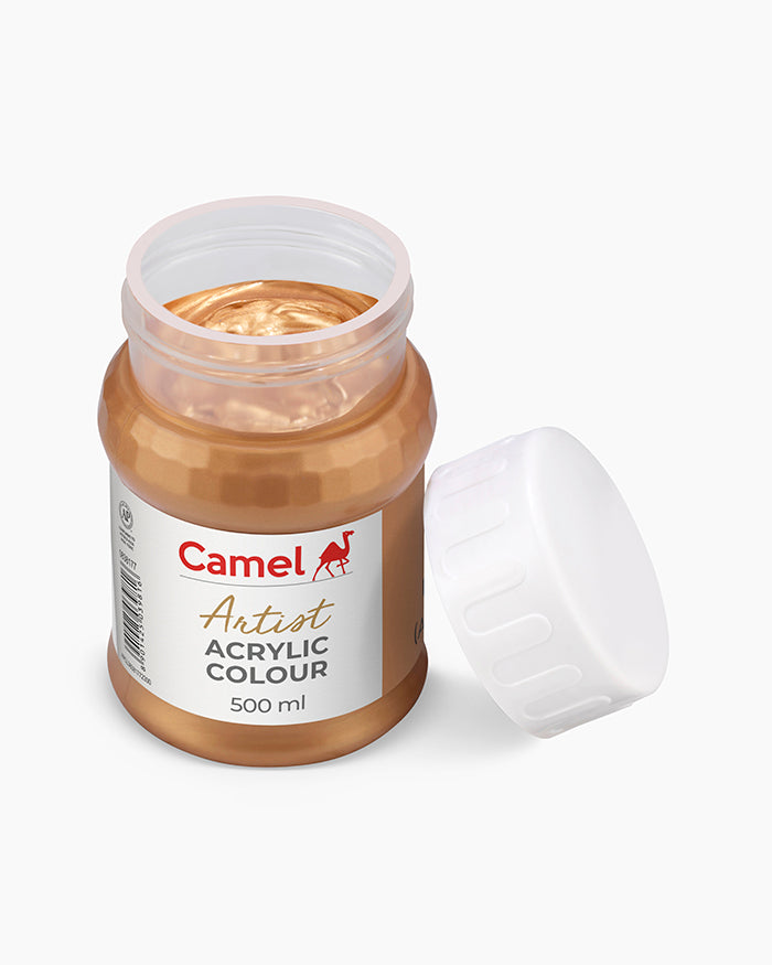Camel Artist Acrylic Colours - Gold Bronze (177) 500 ml jar