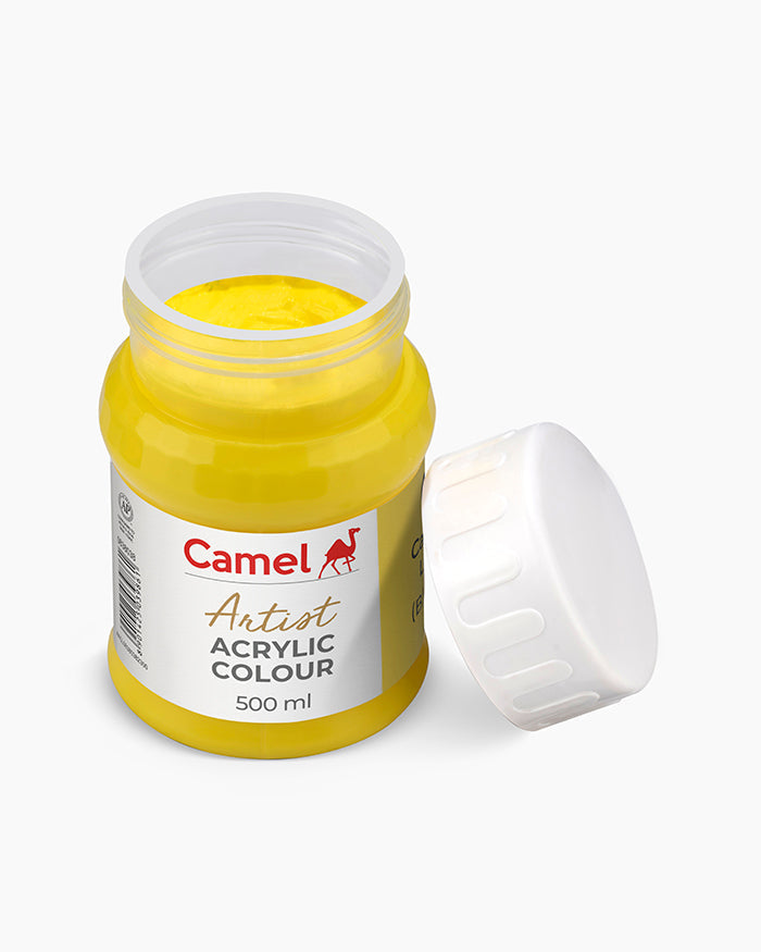 Camel Artist Acrylic Colours - Cadmium Lemon (038) 500 ml jar