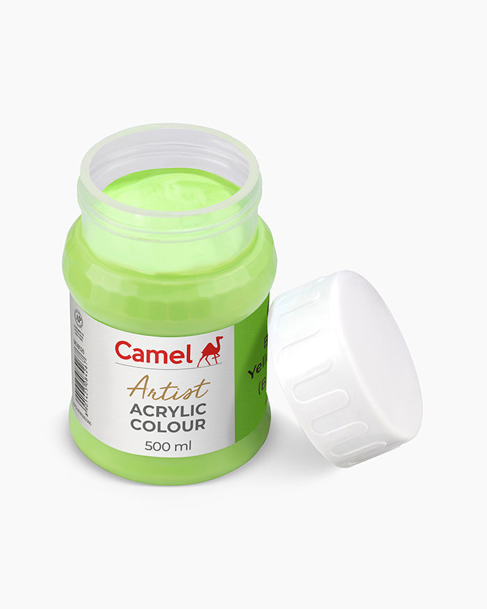 Camel Artist Acrylic Colours - Brilliant Yellow Green (026) 500 ml jar
