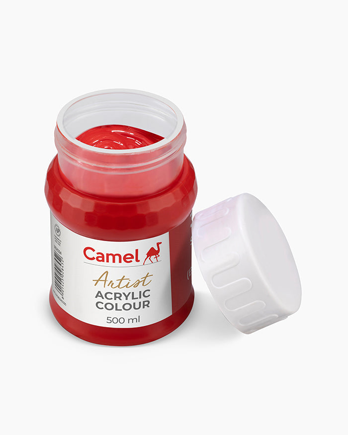 Camel Artist Acrylic Colours - Scarlet Lake (394) 500 ml jar