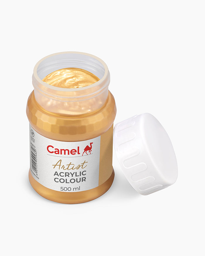 Camel Artist Acrylic Colours - Antique Gold (010) 500 ml jar