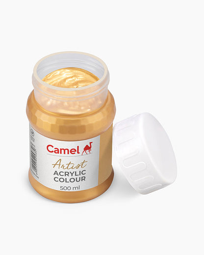 Camel Artist Acrylic Colours - Antique Gold (010) 500 ml jar