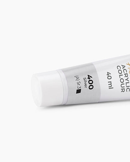 Camel Artist Acrylic Colours - Silver (400) 40 ml tube