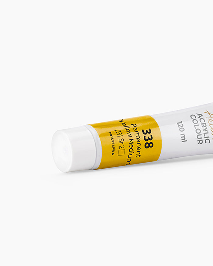 Camel Artist Acrylic Colours - Permanent Yellow Medium (338) 120 ml tube