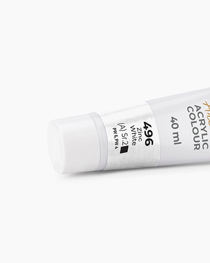 Camel Artist Acrylic Colours - Zinc White (496) 40 ml tube