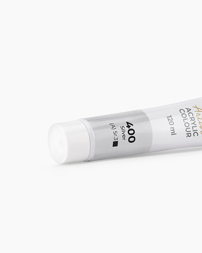 Camel Artist Acrylic Colours - Silver (400) 120 ml tube