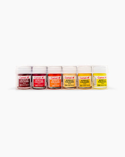 Camel Acrylic Colours - 12 shades in 10 ml