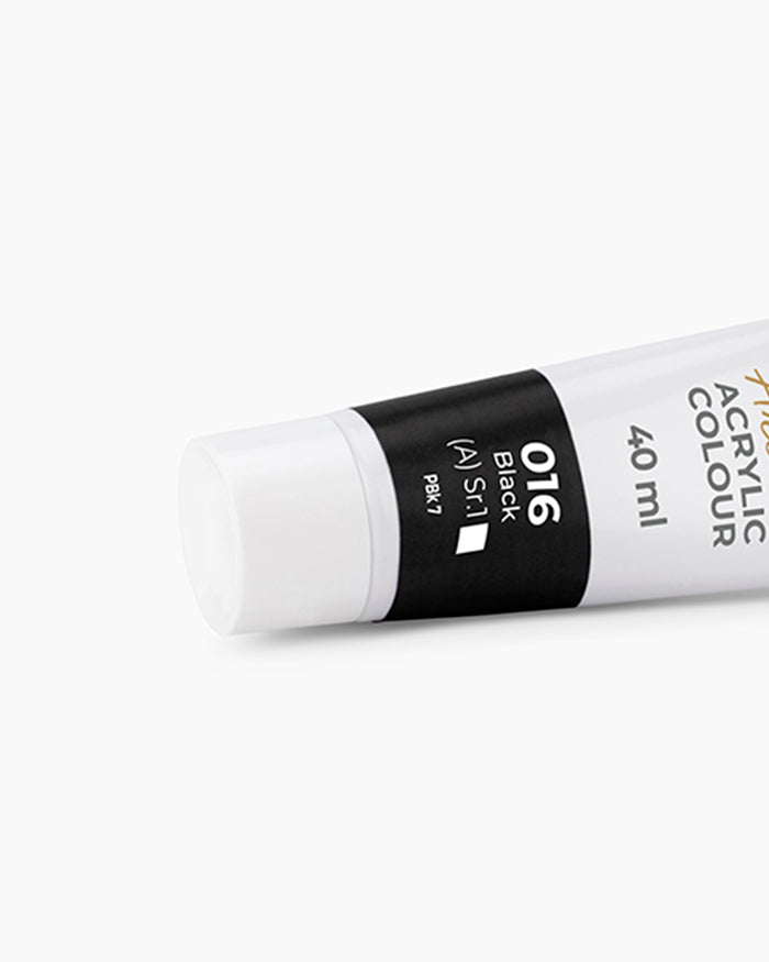 Camel Artist Acrylic Colours - Black (016) 40 ml tube