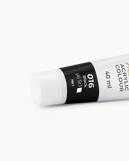 Camel Artist Acrylic Colours - Black (016) 40 ml tube