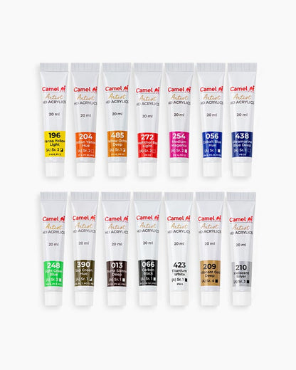 Camel Artist HD Acrylic Colours - 14 shades in 20 ml