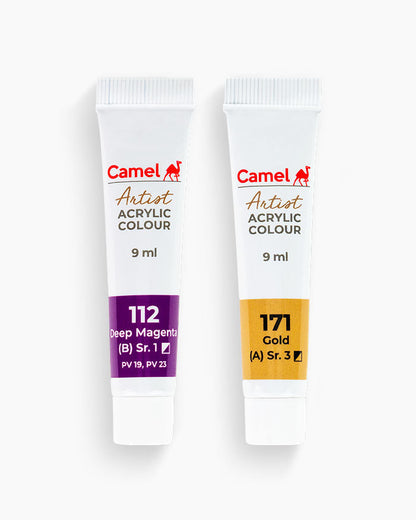 Camel Artist Acrylic Colours - 14 shades in 9 ml
